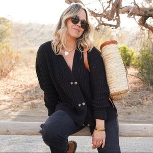 Carly Jean Los Angeles Nash Sweater Cardigan, Black